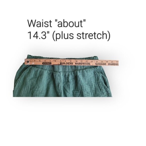 Cuddl Duds fresh green 100% cotton cozy comfy stretch-waist lounge pants size M - Picture 4 of 10
